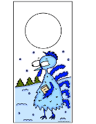 Cold FrozenBlue Turkey Carrying Bible walking in snow doorknob hanger printable template free Thanksgiving Sunday school childrens church kids