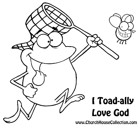 Frog I Toad-ally Love God Coloring Page For Sunday School Kids- Free by Church House Collection