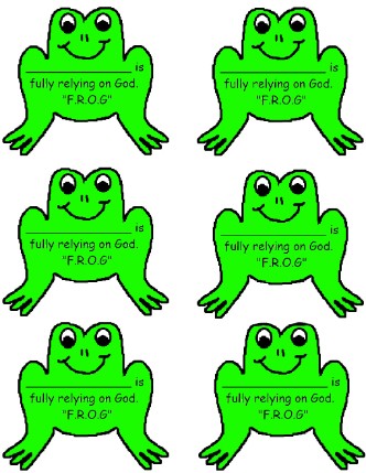 Printable Frog Name Tags