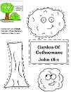 Garden of Gethsemane Cutout Activity Sheet for kids- Garden sunday school lesson