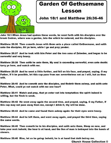 Garden of Gethsemane Sunday School Lesson