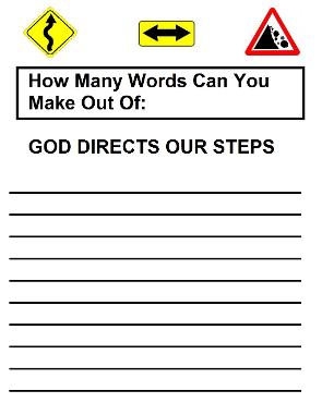 God Directs Our Steps  Word In A Word