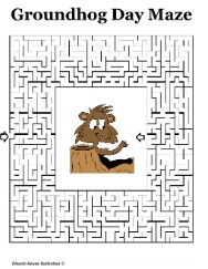 Groundhog Day Mazes For School Groundhog Sees Shadow