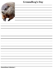 Groundhog Writing Paper For School