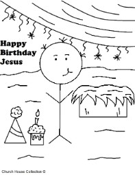 Happy Birthday Jesus Coloring Pages