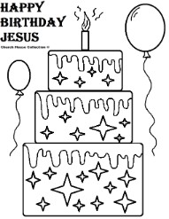 Happy Birthday Jesus Cake on Happy Birthday Jesus Cake Coloring Pages
