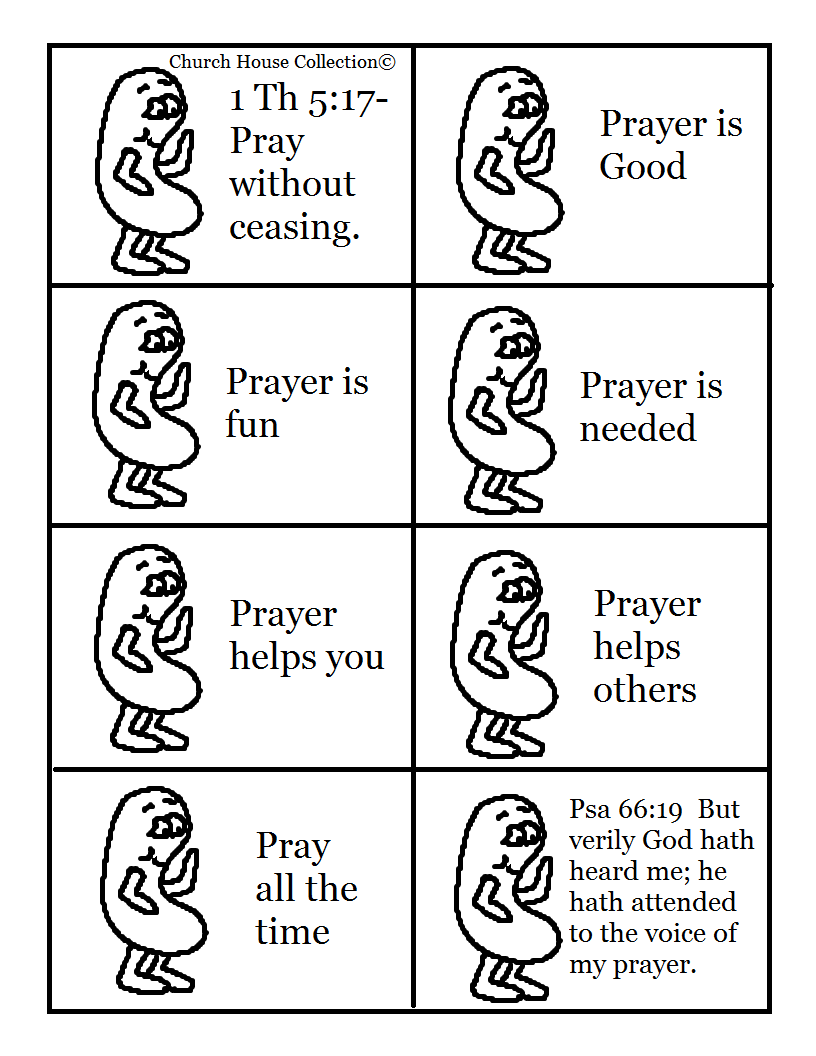 Jelly Bean Prayer Booklet Cutout For Kids for Easter. By Church House Collection©