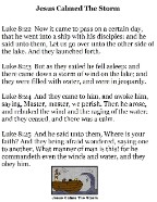 Jesus Calms The Storm Sunday School Lesson
