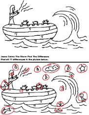 Jesus Calms The Storm Find The Difference Answer Key