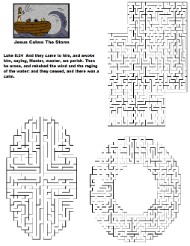 Jesus Calms The Storm Free Printable Maze for Kids in Sunday School by Church House Collection©