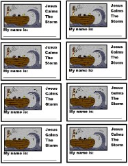 Jesus Calms The Storm Name Tags