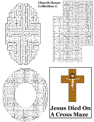 Jesus Died on a cross maze