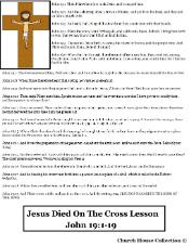 Jesus died on a cross sunday school lesson