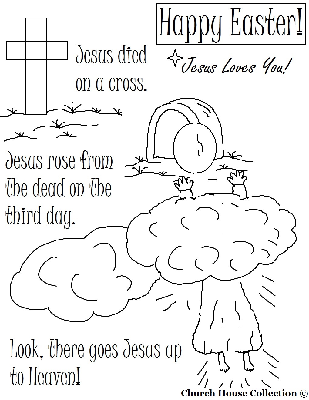 sunday school easter coloring pages - photo #45