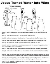 Jesus Turns Water Into Wine Coloring Page