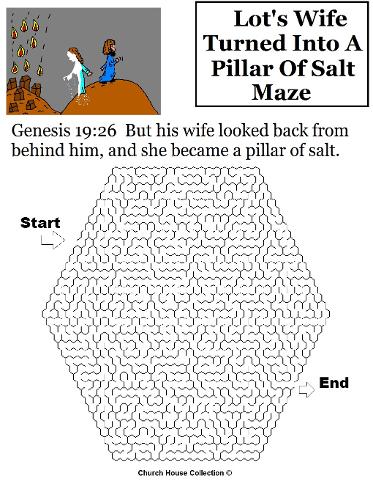 Lot's wife turned into a pillar of salt maze