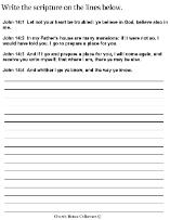 Mansions In Heaven and streets of gold writing activity sheet