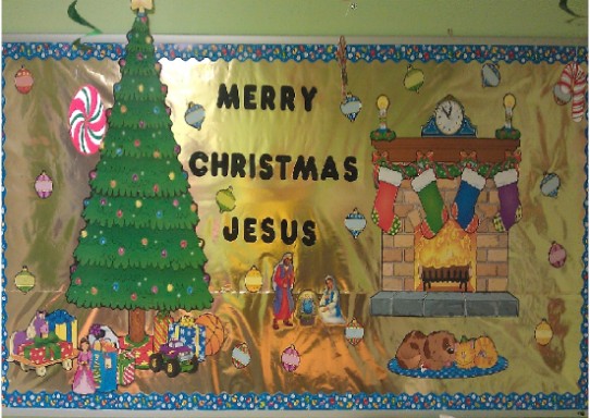 Merry Christmas Jesus Bulletin Board Idea