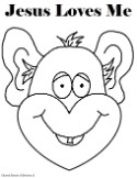 Jesus loves me coloring pages- Monkey coloring pages for kids