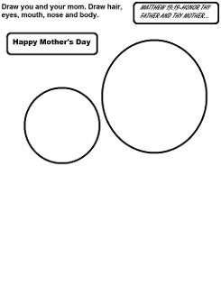 Mother's day coloring pages for Sunday school