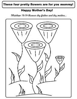 Mother's Day Coloring Pages For Sunday School