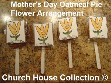 Mother's Day Oatmeal Pie Flower Arrangement