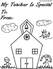 My Teacher Is Special School House Coloring Pages