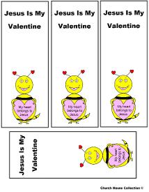 My heart belongs to Jesus Bookmarks Valentine's Day Bee For Sunday school or Children's Church