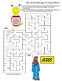 My Heart Belongs To Jesus Valentine Bee Maze