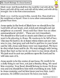 My heart belongs to Jesus Valentine bee Sunday school Lesson