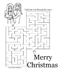 Nativity Maze for Christmas Sunday School Children's Church Kids