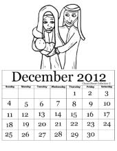 Printable Nativity Calendar Decebmer 2012