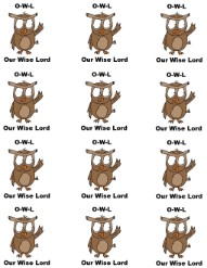 OWL Our wise Lord Printable Stickers