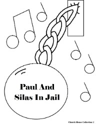 Paul and Silas Coloring Pages- Paul and Silas in Jail coloring pages- Acts 16:25
