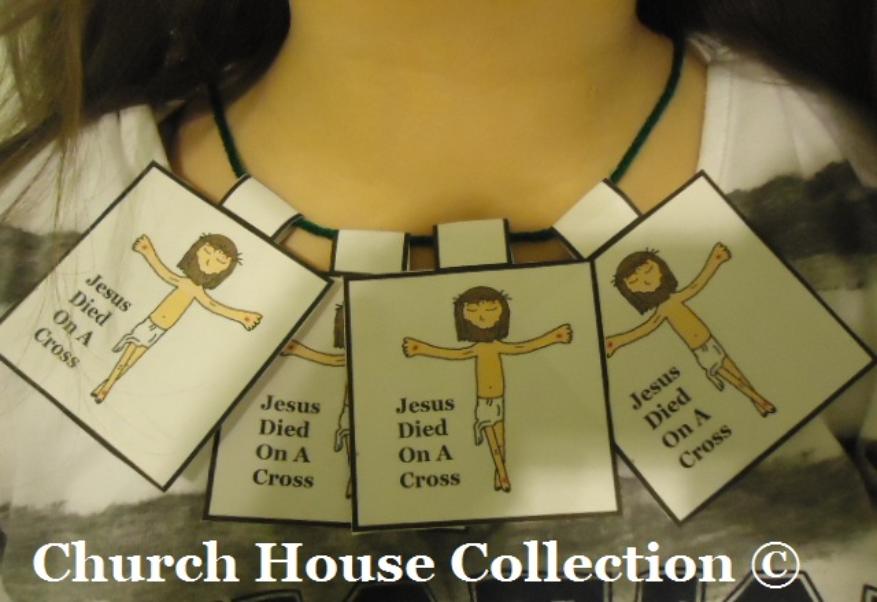 Printable Jesus Died on the cross necklace