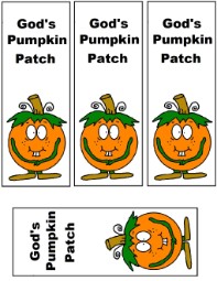 Pumpkin Sunday school lesson Gods pumpkin patch bookmark printable