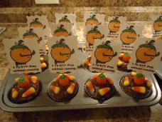 Fall Snack Ideas For Sunday School or Church | Pumpkin Cupcakes With Candy Corn