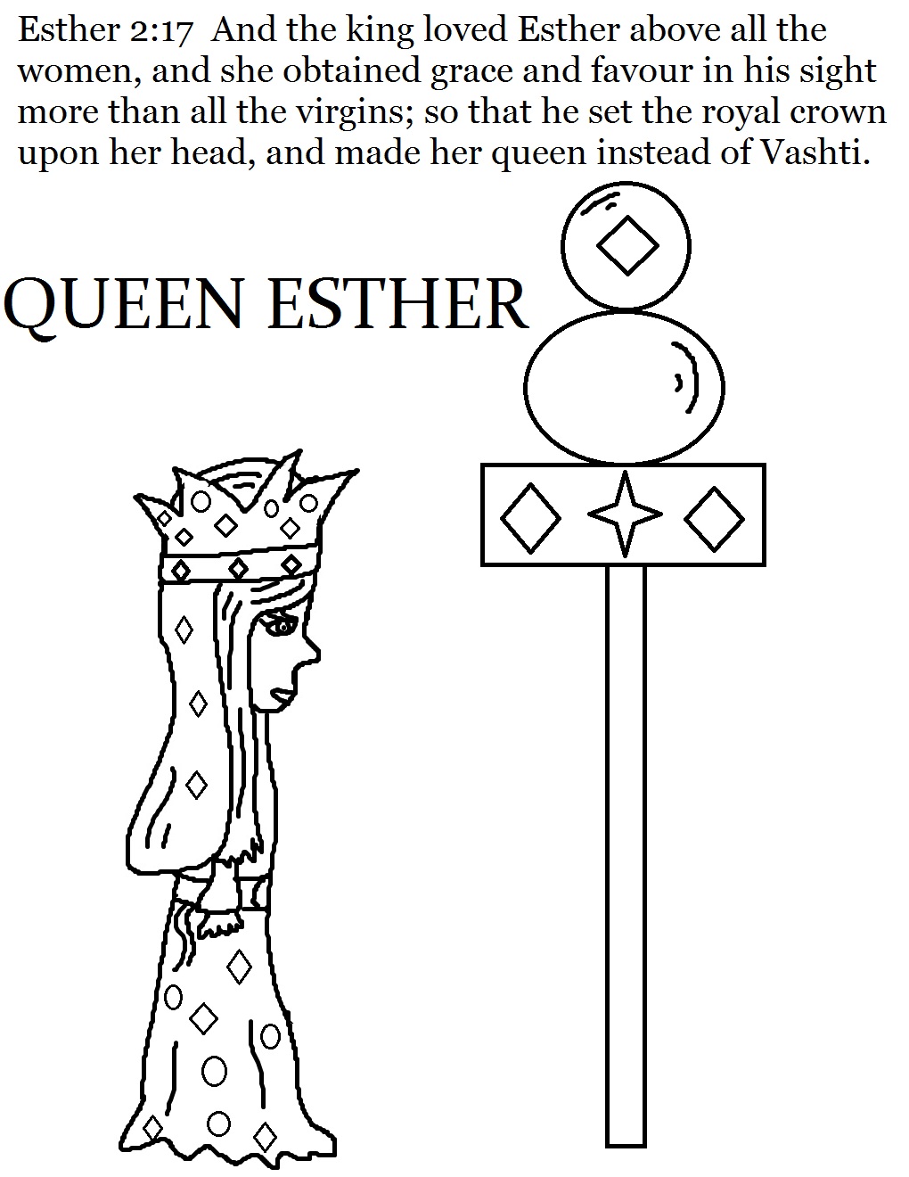 queen esther coloring pages for kids - photo #19