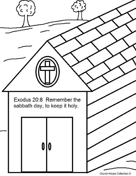 Remember The Sabbath Day By Keeping It Holy Coloring Page- Ten Commandments Coloring Pages For Kids- Sunday School Lessons For Kids