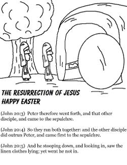 Easter Coloring Pages-The Resurrection of Jesus Happy Easter-Tomb Easter Coloring Pages for Sunday School Preschool Kids by ChurchHouseCollection.com Easter Resurrection Coloring Pages for Sunday School Preschool Kids 