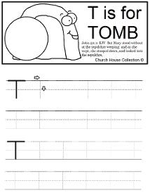 Resurrection Of Jesus T Is For Tomb Tracer Page