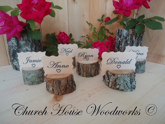 Rustic Table Number Holders For Rustic Weddings Wood Place Card Holders
