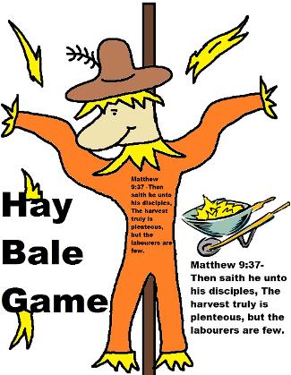 Hay Bale Game Printable Template Scarecrow Fall Festival