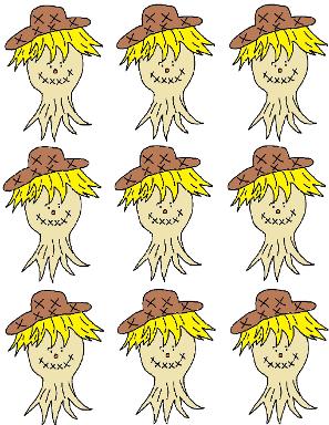 Scarecrow Template Cupcake Toppers