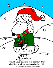 Shall Be White As Snow Bible Sheep Christmas Coloring Page Printable Free by ChurchHouseCollection.com