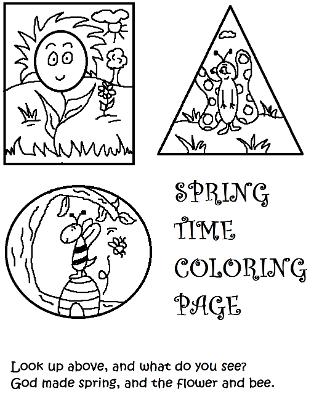Spring Coloring Pages for Kids in Sunday School by Church House Collection©