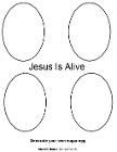 Sugar egg coloring pages- Jesus is Alive- Easter Coloring Pages