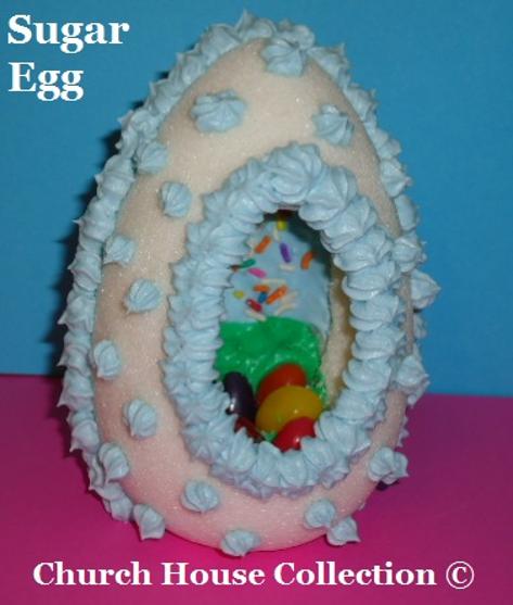 Easter Snacks Sugar Eggs by ChurchHouseCollection.com - Sugar Eggs DIY Tutorial On How To Make Them
