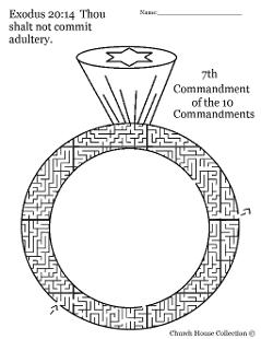 Thou shalt not commit adultery maze for ten commandments
