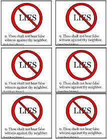 Thou Shalt Not Lie Template For Ten Commandments